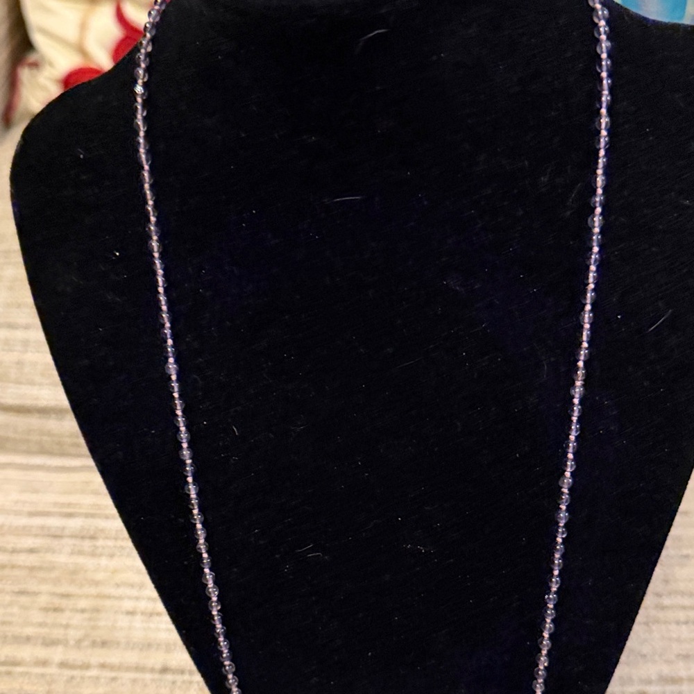 Lee Brevard Iolite, Peal, & Sterling Silver Fossil Pendant & LB Fossil Earring - Picture 6 of 12